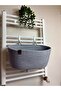 Natural Wicker Hanging Basket – Bathroom & Kitchen Honeycomb Towel Rack Organizer (Including Hanger) - 5