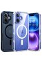 Diamond-Mag Series Case For iPhone 16, Stronger Magnetic Shockproof MagSafe, Never Yellow, Clear