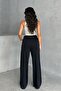 Women's Pocketed Elastic Waist Modal Trousers - 4