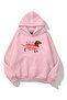 Women's Hotdog Sweatshirt Pink - 5