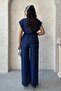 Women's Tie-Detail Vest Trousers Two-Piece Set - 4