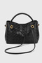 Black Knitted Woven Long Strap Daily Bag with Metal Accessories 281 - 2