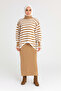 Top Sweater Striped Bottom Dress Knitwear Set – Two Pieces – Modern & Comfortable