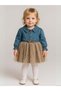 Baby Girl Leopard Patterned Tulle Denim Dress