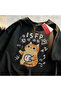 Black Mbti Summer and Spring Ler Fun Cat Breathable Soft Cool