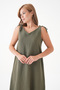 100% Cotton Muslin Fabric Rope Strap Dress Mg-20251 - 6