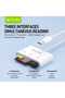 قارئ بطاقات 3 في 1 من النوع C إلى TF/SD + USB أبيض - 4