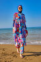 Colorful Patterned Pareo Kimono – Lightweight, Stylish and Full Length Pareo P2505 - 4
