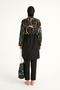 Black Hijab Swimsuit 4 Piece Full Covered Swimsuit Set R2505 - 7
