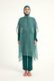 Thin Pattern Chiffon Kimono – Lightweight, Full Length and Stylish Hijab Swimsuit Top Pareo P2516-1 - 5