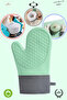 1Pcs Heat Resistant Silicone Oven Mitt Non-Slip Waterproof High Heat Protective Kitchen Gloves