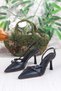 2105 Ceyn Skin Cross Double Buckle Detailed Open Back Heeled Women's Shoes - 6