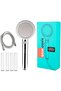 Blue Oasis Ionic Shower Filter Bundle | Silver Cylindrical Filter + 4 Dual Cartridges & 2M Hose | TU - 4