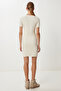 Openwork Flexible Mini Knitwear Dress Lyy0100 Cream - 5