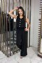 Women's V-Neck Button Front Blouse Elastic Waist Pocket Palazzo Pants Ayrobin 2 Piece Set