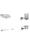 F1 Series Chrome Stainless Wall Mounted Toilet Paper Holder, Towel Holder, Soap Dispenser, Toothbrush Holder Bathroom Set