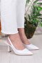 35809 Ceyn Skin Closed Front Open Back Heeled Women's Shoes - 3