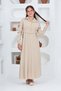 Girl's Long Seersucker Fabric Gilet & Dress Two Piece Suit Hijab Dress – Lined Elegant Set-4948 - 5
