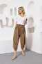 Women's Ethnic Embroidery Pocket Linen Pants - 4