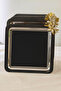 Set of 6 Square Stainless Steel Tray 21X21 cm – Gold Daisy Figured Coffee & Tea Presentation Tray - 4