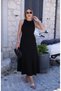 Women's Off-The-Shoulder Back Accessory Detailed Slit Janjan Crepe Dress - 5