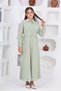 Girl's Long Length Seersucker Fabric Gilet & Dress Two Piece Set – Lined Elegant Set-4948 - 5