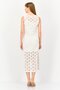 Ole x Women Textured Side Slit Bodycon Dress, Off White - 4