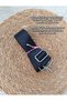 Black High Quality Adjustable Bag Strap, Crossbody Bag Strap Shoulder Strap with Silver Buckle Detail - 3