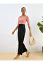 Pink Knitted Lace Detail Crop Top - 7
