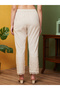Elasticated Waist Floral Applique Lace Hem Trousers - 3