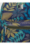Leaf Print Backpack with Zip Pocket - 3