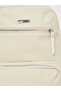Women Cream Front Zipped Backpack - 3