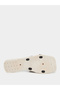 Solid Bow Detail Flat Sandals - 6