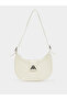 Triangle Metal Shoulder Bag with Zip Closure