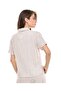 Striped Shirt with Classic Collar and Short Sleeves - 3