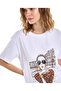 Graphic Print T-Shirt with Crew Neck and Short Sleeves - 2