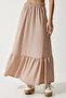 Flounced Summer Midi Skirt Ldd0125 Cream - 4