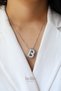 Steel Zircon Stone Letter Balloon Necklace-Silver Color - 2