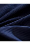 Caline Double 100% Cotton Pique Duvet Cover Set - White/Navy Blue - 6