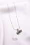 Steel Zircon Stone Letter Balloon Necklace-Silver Color - 2