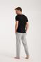 Mdsrdm Men's Black Button Collar Short Sleeve Pajama Set - 3