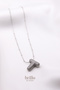 Steel Zircon Stone Letter Balloon Necklace-Silver Color - 2