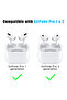 2 Pair Replacement Ear Tips AirPods Pro 2nd/1st Generation with Cleaning Pen | Noise Reduction Hole - 2