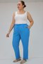 59020 large size elastic waist muslin skinny leg pants - indigo - 4