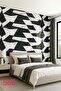 Marble Pattern Wall Sticker, Black and White Geometric Design, Self-Adhesive, Waterproof, 120cm x 30 - 4