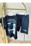 New York Written Navy Blue Boy's Capri Suit - 2