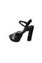 Yazkiş Women's Black 14cm Thick Heel 4cm Platform Stone Fancy Shoes - 3