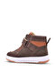 Albert Boy's Genuine Leather Single Velcro Brown Boots - 4