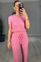 Bubble Crop Pants Set - 4