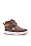 Albert Boy's Genuine Leather Single Velcro Brown Boots